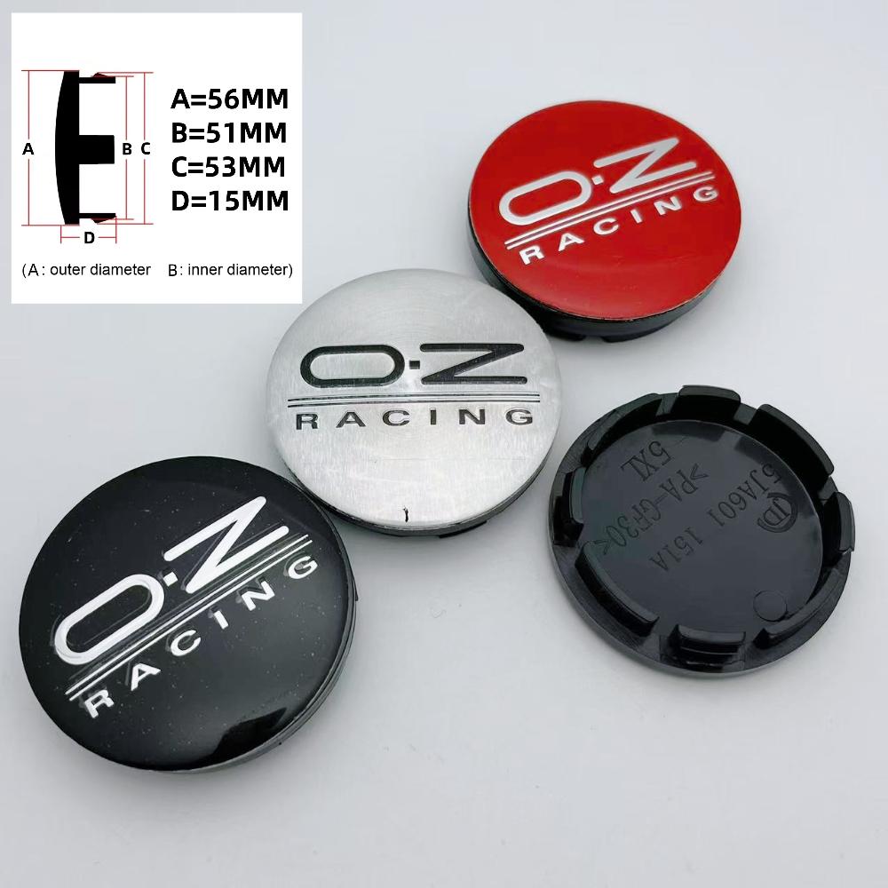 4pcs 56MM OZ O.Z Racing Logo Emblem Badge Car Wheel Center Caps Wheel Hub Dust Cover Rim Hubcaps Replace Car Styling Accessories