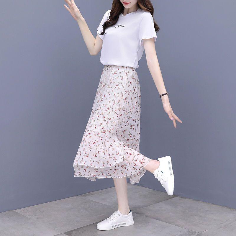 Fustă plisată de vară pentru femei, talie înaltă, florală, linie A, fustă de lungime jumătate, rochie de lungime medie