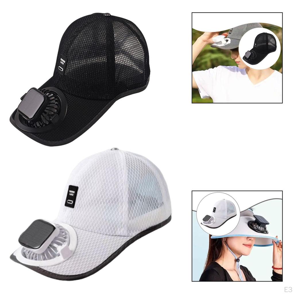 Solar Fan Baseball Cap Cooling for Travel Camping