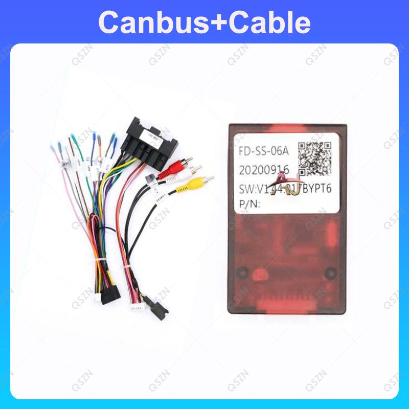 Car 16 pin Audio Wiring Harness With Canbus Box For Ford Fiesta Ecosport Focus Edge RANGER Mondeo Taurus Kuga Transit Figo