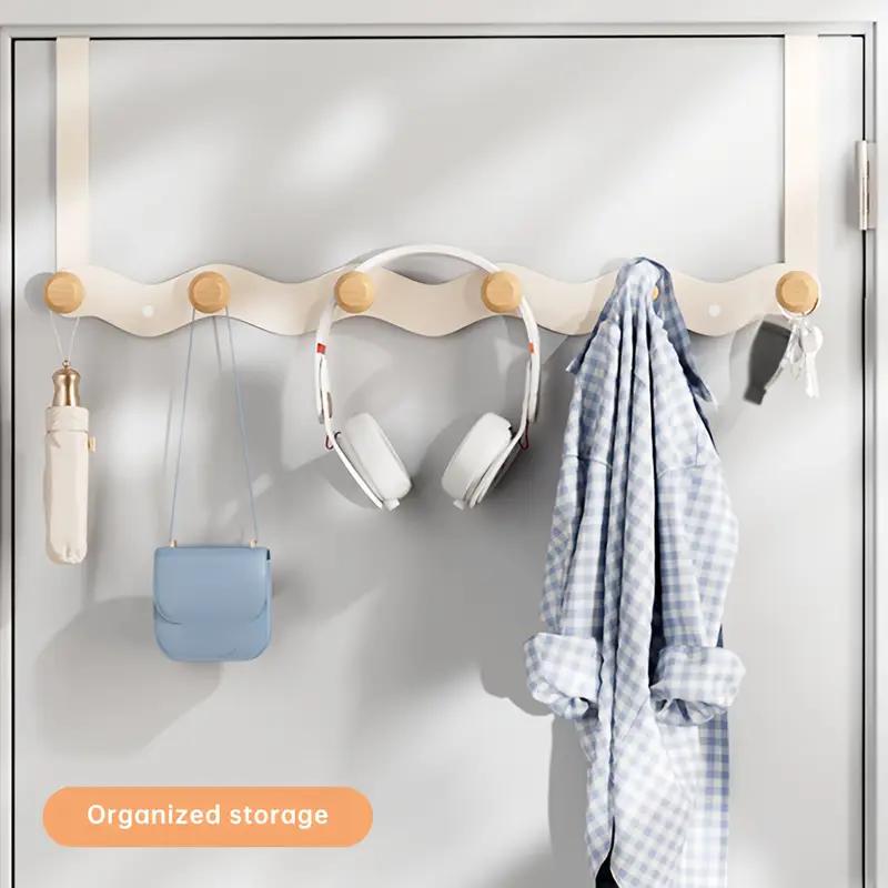 Cârlig de ușă de perete fără găurire, umeraș de haine, cârlig pentru haine, ușă de intrare, montat pe perete, pentru paltoane și pălării, dormitor, cârlig tip bară