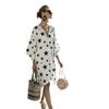 Bohemian ladies new D print seaside vacation fashion casual dress