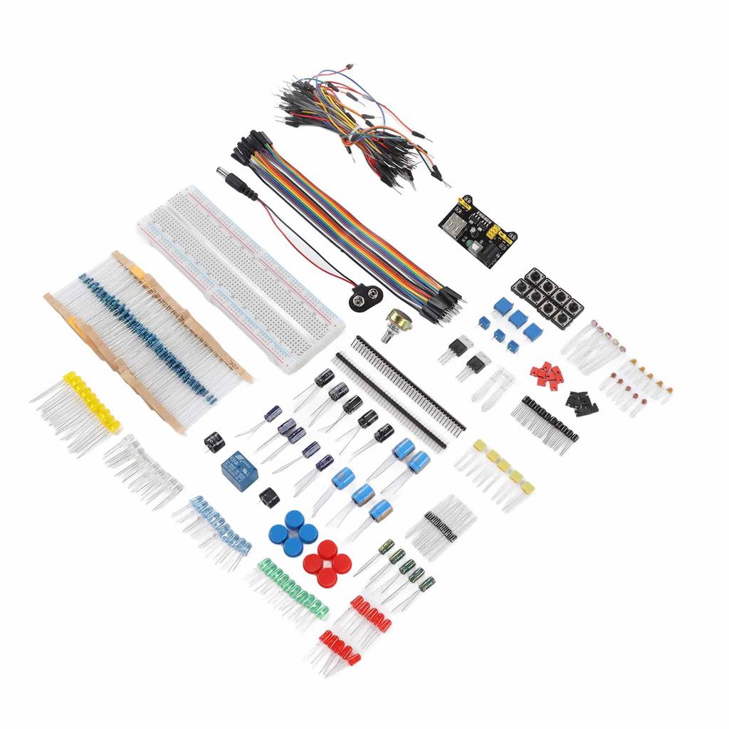 Kit Componente Electronice Starter Asortiment Distractiv 830 Puncte de Legătură Placă de Test Rezistor Condensator Diode
