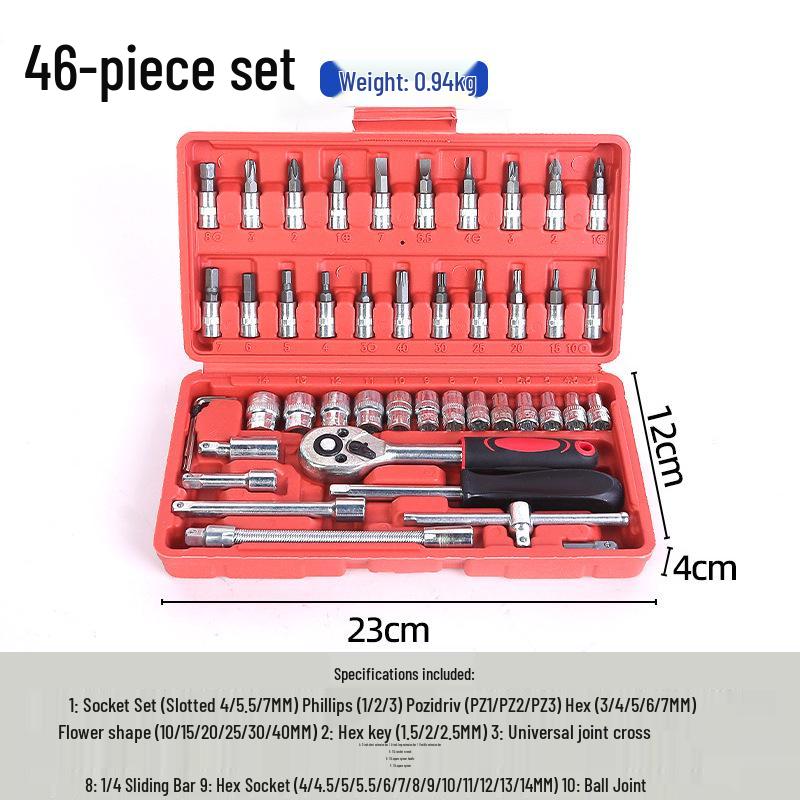 Multifunctional Pneumatic Impact Ratchet & Socket Wrench Set