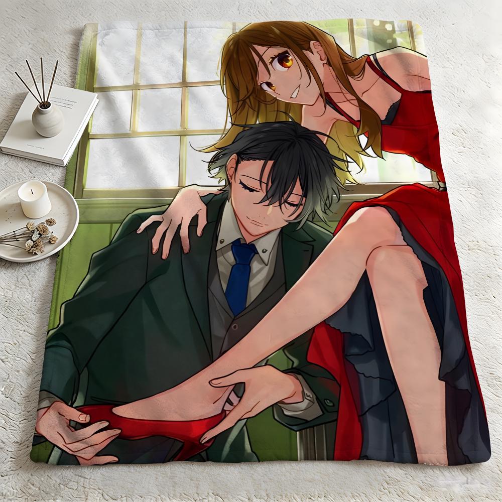 Anime H-Horimiya-a Throw Warm Soft Flannel Blanket, Multi-use for Sofa Bed Camping Travel Nap