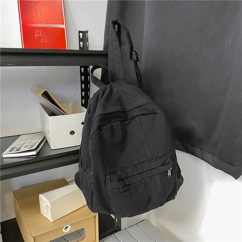 

Модный женский мужской рюкзак холст Kawaii Girl дорожные сумки для книг женские повседневные рюкзаки милый дорожный рюкзак школьный портфель 34cmX16cmX39cm чёрный