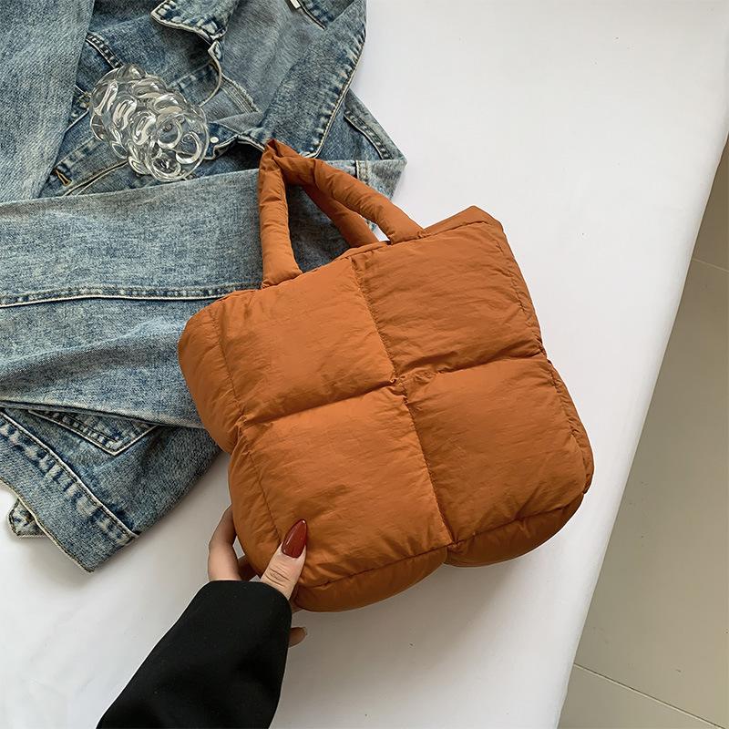 

Сумка-тоут Niche Design Diamond Square, мягкая хлопковая сумка-подушка, универсальная сумка на одно плечо с застежкой-молнией и подмышкой для женщин