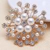 Women's Fashion Brooch Imitation Pearl Rhinestone Inlay Wedding Pin Jewelry Gift Exquisite Shiny Design for Wedding Dresses Formal Outfits