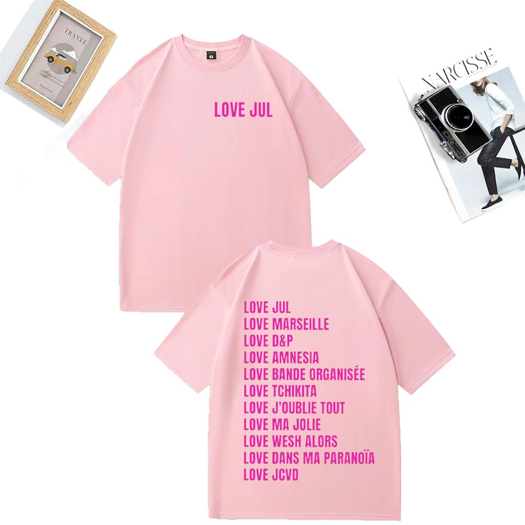 Love Jul TShirt Marseille Rap Fan Gift Unisex WOMEN Street Hip Hop Fashion Oversized TShirts Vintage Cotton Short Sleeve Clothes