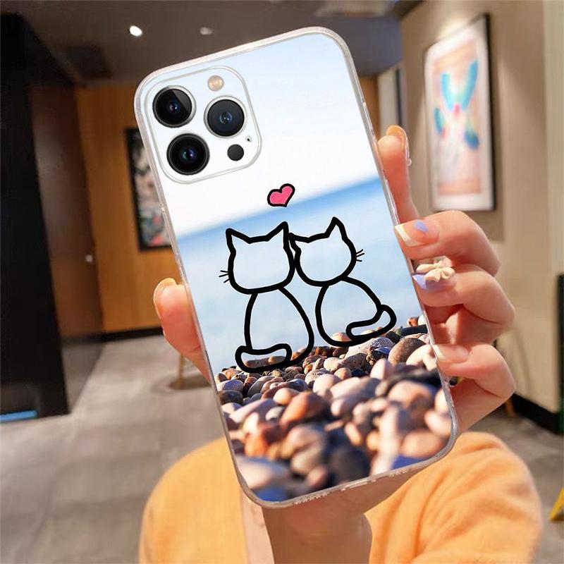 

Phone Case For iphone 17ProMax Air 16 15 14 13 Pro Max 15 16 Pro 15Plus Cartoon Fun Cat iphone 13