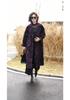 Women's Plus Size Hepburn Style Long Trench Coat - Autumn/Winter Knee-Length Cardigan with Waist-Cinching Belt
