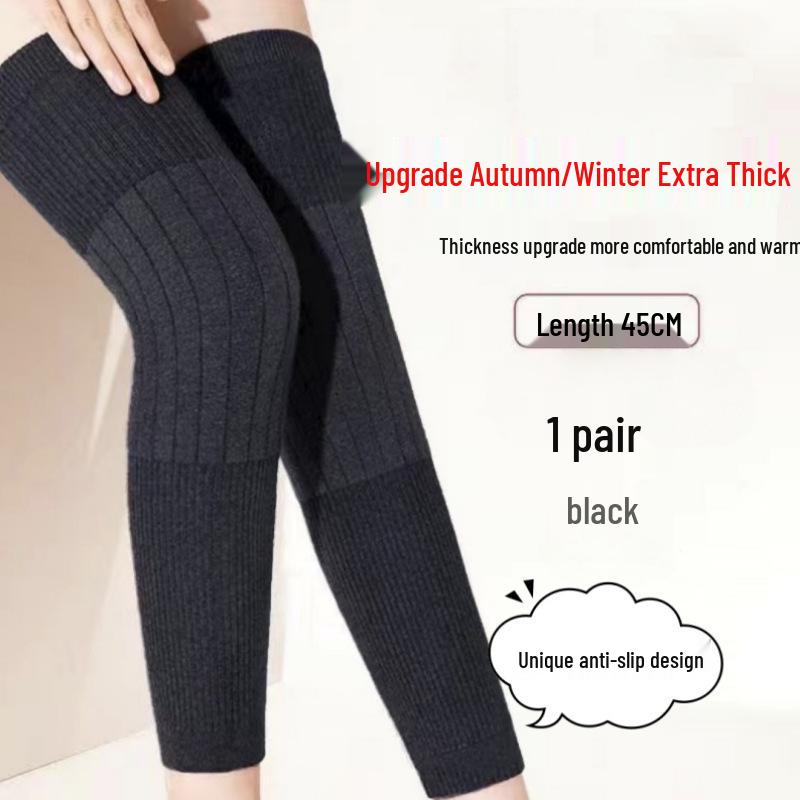 

Толстые бархатные наколенники: Теплая защита суставов для холодных ног - Нескользящая, Унисекс, Удлиненная длина для комфорта пожилых XL (161-200 lbs)