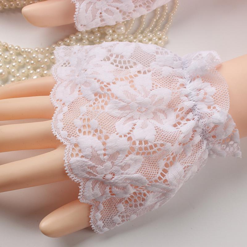 Korean Style Lace Arm Sleeve Covers for Women - Conceals Scars & Tattoos, Short Sleeve Wristlets & Gloves.