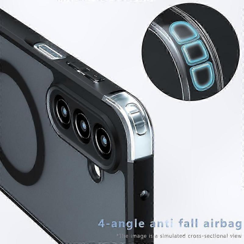 Matte Finish Phone Case for Galaxy A15 5G with MagSafe Compatibility TPU PC Hybrid Cover Touch Skin Protection