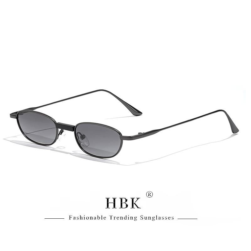 HBK New Retro Polarized Sunglasses Men Small Frame Tac Lenses Punk Sun Glasses Women Fishing Outdoor Party Eyeglasses