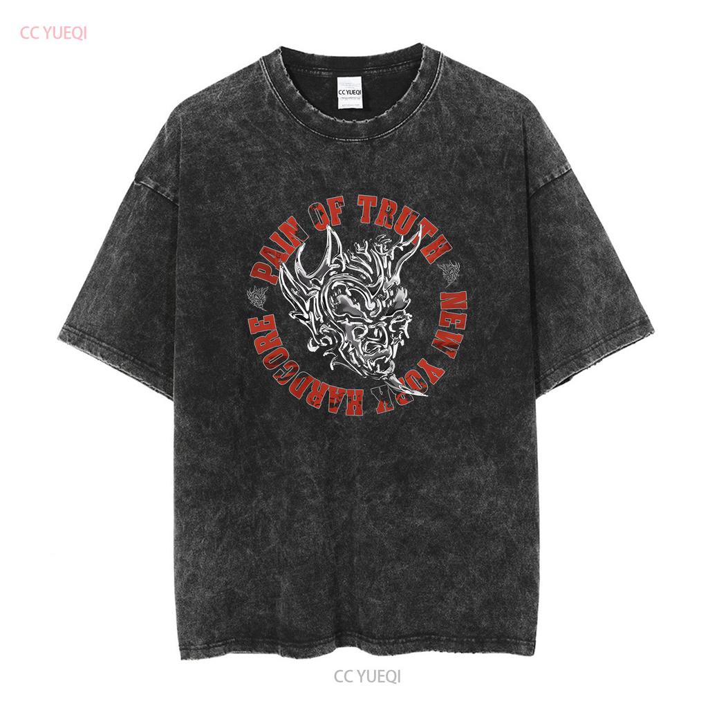 Pain of Truth New York Hardcore Band T Shirt long or short sleeves vintage Washed designer clothes Breathable Versatile