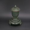 Song Dynasty Ru Kiln Celadon Ice Crackle Pattern Incense Burner: Antique Porcelain Literati Display Piece
