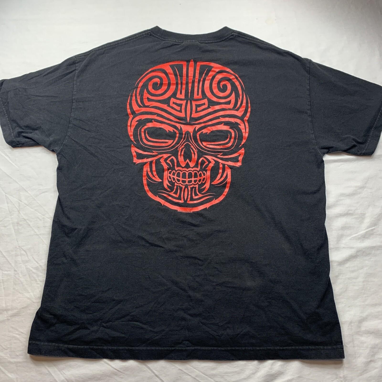 Hot Leathers Men s Tribal Skull T-Shirt Black Men s XL Both Sides Graphic S разноцветный