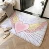 Soft Absorbent Non-Slip Rug Art Heart Floor Mat Home Decor Doormat Bedroom Floor Mat Shower Carpet