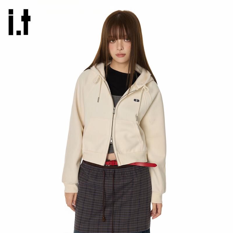 GROUND ZERO Women s Embroidered Double-Zip Hooded Sweatshirt L