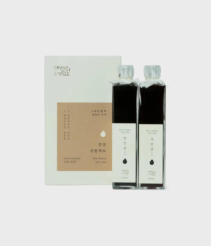 2 Types of Soy Sauce Gift Set (500ml of Soy Sauce + 500ml of Soup)