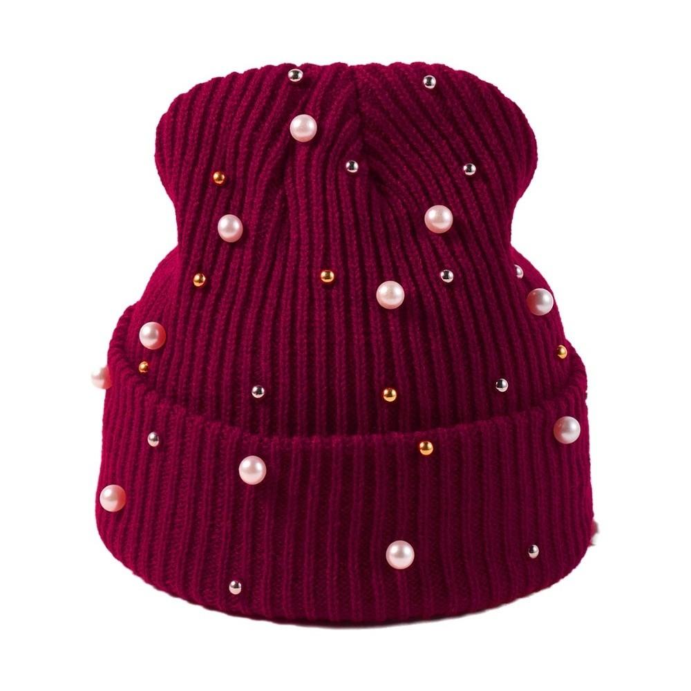 Brimless Style Winter Knit Hat Knitted Texture Brimless Skull Cap Knitted Beanie Hat  Women and Men