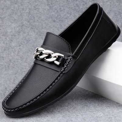 Hochwertige Herren Lederschuhe Mode Herren Slipper Bequeme Weiche Herren Freizeitschuhe Slip-On Herren Flats Chaussure Hommes