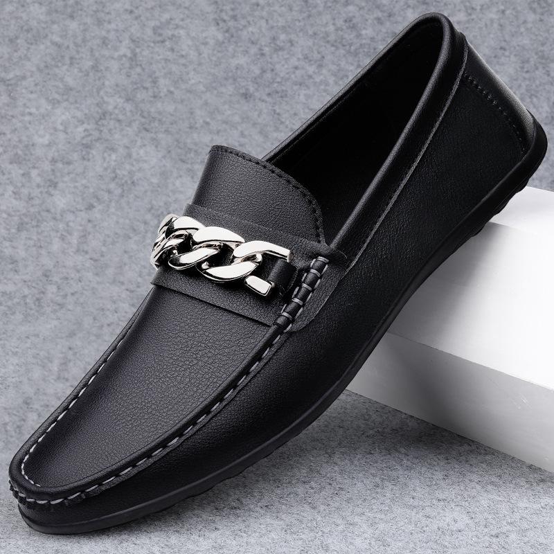 

High-Quality Mens Leather Shoes Fashion Men S Loafers Comfortable Soft Male Casual Shoes Slip-On Men Flats Chaussure Hommes 38