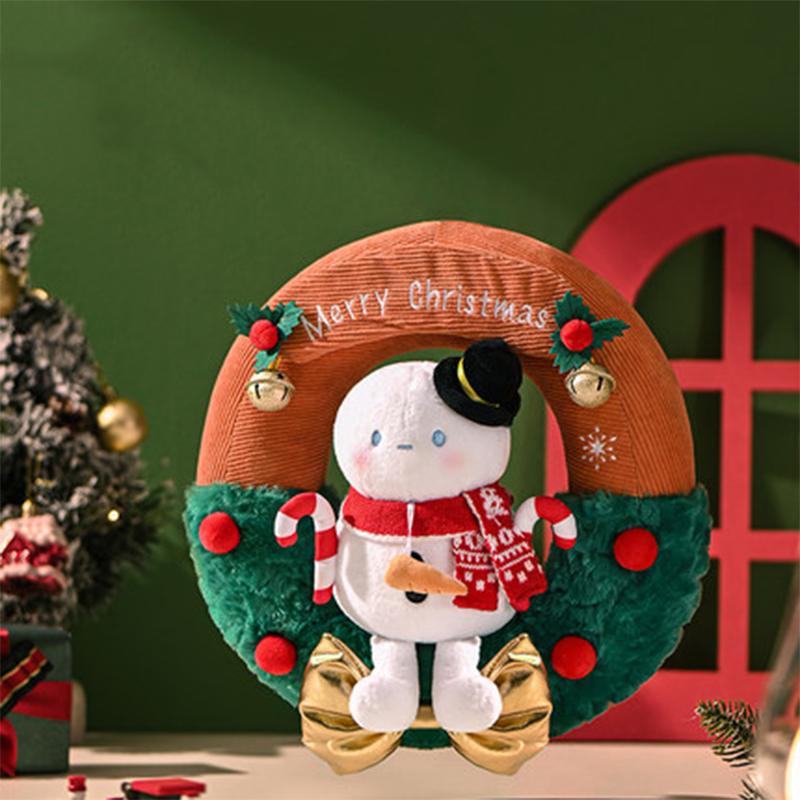 New POP MART BOBO&COCO Snowman Christmas Wreath IP Merch 31cm 210900360