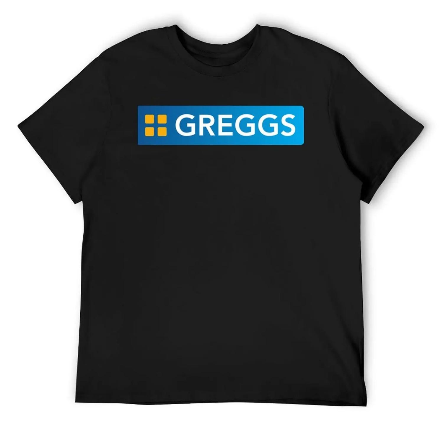 Футболка с логотипом Greggs топы футболки оверсайз футбольная футболка хлопковая футболка мужские S