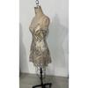 Women Sexy Sequined Spaghetti Strap V Neck Short A Line Formal Party Dress