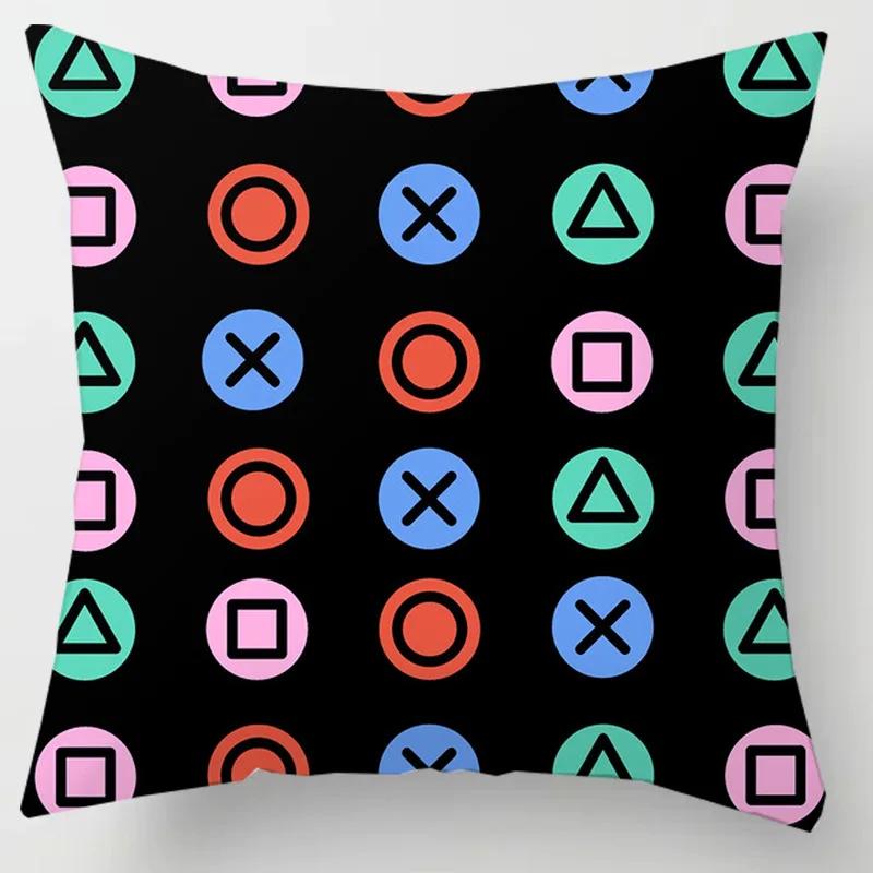 Home Decor TV Game Fan Style Square Pillowcase Cushion Cover Anime New Design Gamer Grip Printed  45x45 Gift for Kids