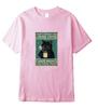 Unisexs Tshirt High Quality Cotton Blend Funny Cat Drinking Coffee Printing Summer Casual Cool Loose Unisex Oneck Tshirt Male Tops