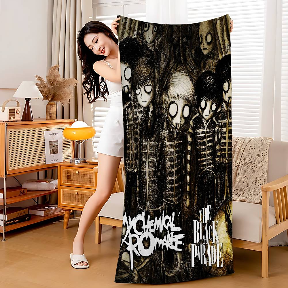 Telo Mare Cartone Animato My Chemical Romance Carino Kawaii Decorazione Stanza Bagno Ragazze Bambini Asciugamani per Mano per Bagno Doccia