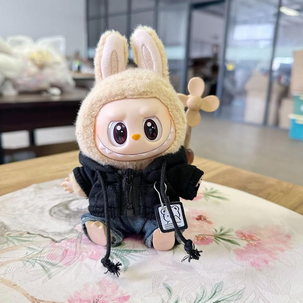 Cute Mini Plush Doll'S Bib Pants 17cm Labubu I II Idol Dolls Sitting Party Clothing Outfit Accessories For Korea Kpop Exo