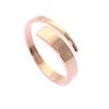 Minimalist Korean Style 18K Rose Gold Plated Titanium Steel Stacking Ring for Women