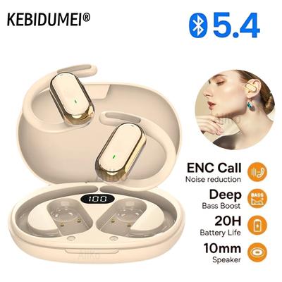 Sport Bluetooth Drahtlose Kopfhörer mit Mikrofon Smart Touch IPX5 Wasserdicht Ohrbügel Bluetooth Kopfhörer HiFi Stereo Musik Ohrhörer für Laufen/Workout
