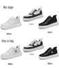 855 Men's Height-Increasing Platform Sneakers, Low-Top Cowhide Surface, Thick Sole, White, Spring Casual and Trendy.