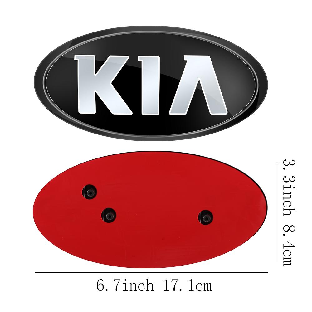 1 Stück Auto Frontklappe Emblem Heckklappe Abzeichen Aufkleber für Kia Rio Picanto Sportage Niro Morning Ceed Optima Seltos Sorento Cerato