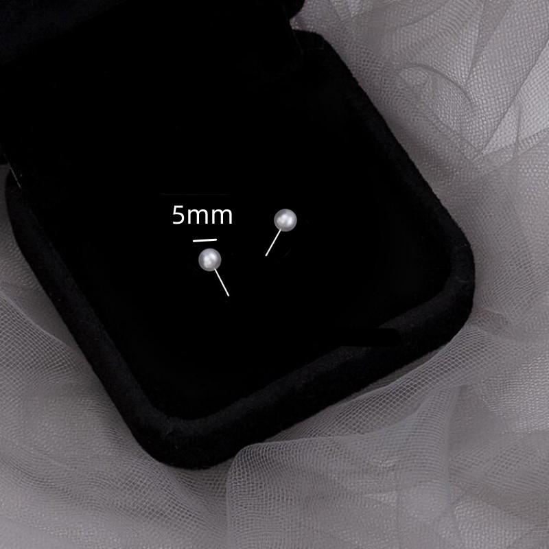 4mm-12mm Imitation Pearl Stud Earring for Women Korean Sweet Temperament Ear Jewelry Accessories Wedding Gift
