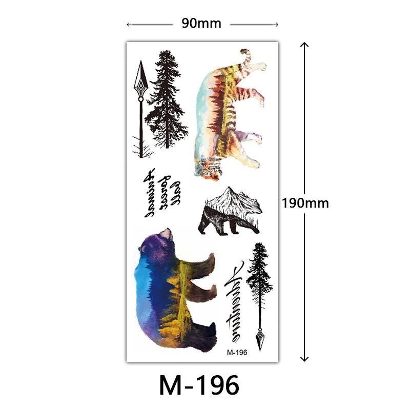 Wasserdichtes dreidimensionales Farbdruck-Tattoo-Sticker, Schmetterling Blume Tier Tattoo