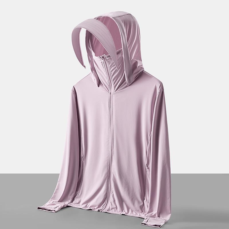 1011 New Summer Sunscreen Clothing Women's Skin Clothing UPF10 + Ice Silk Couple Casual Sports UV Protection Jacket
