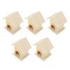 5Pcs Wooden Birdhouse Unique DIY Bird Feeder Cage Craft Ornament Garden Patio Decoration