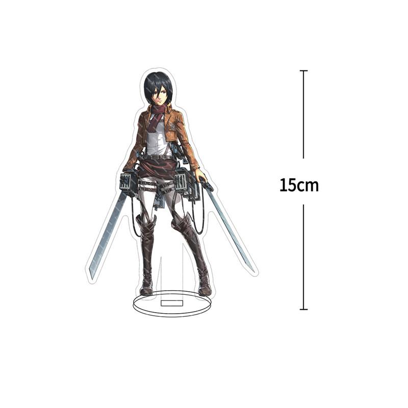 Anime Attack On Titan Acrylic Double-Sided Stands Model Figure Eren Jaeger Ackerman Hange Zoe Tabletop Decorations Standing