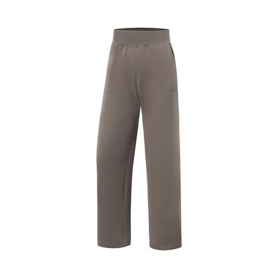 Li Ning Fitness Series Sport Fleece Warme Freizeit Hose Damen Unterteile Baum-Grau Braun AKLU584-5