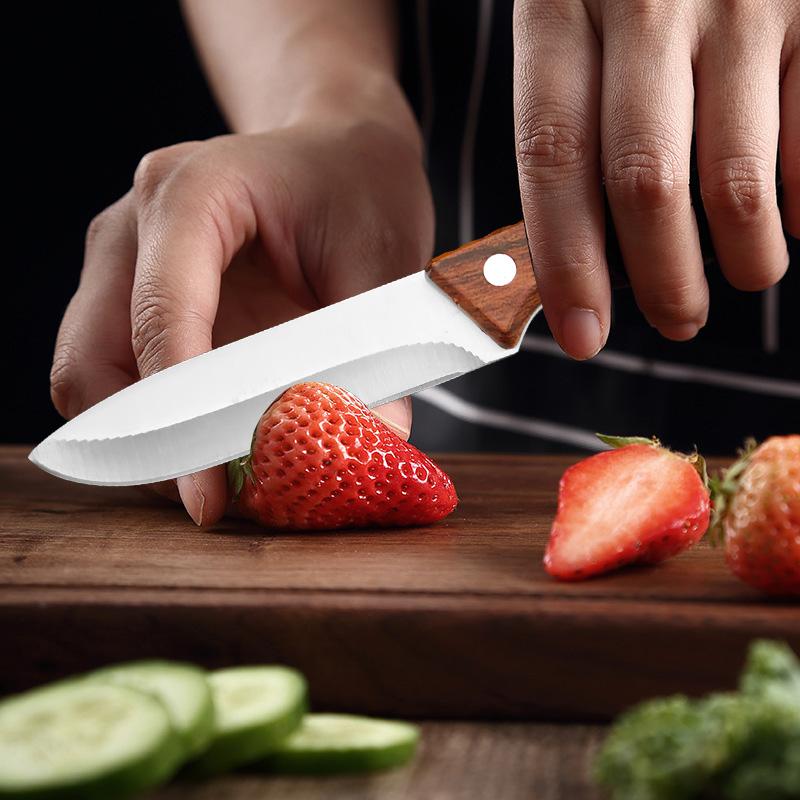 Stainless Steel Butcher Boning Knife Chef Slicing Meat Fruit Steak Knife Cleaver Kitchen Knives Plastic Handle Utility Knife