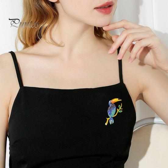 

Брошь в виде птицы, декор со стразами, форма птицы-сидушки, антикоррозийный цветной воротник, свитер, сумка, украшение для шляпы, ювелирные изделия, булавка для одежды