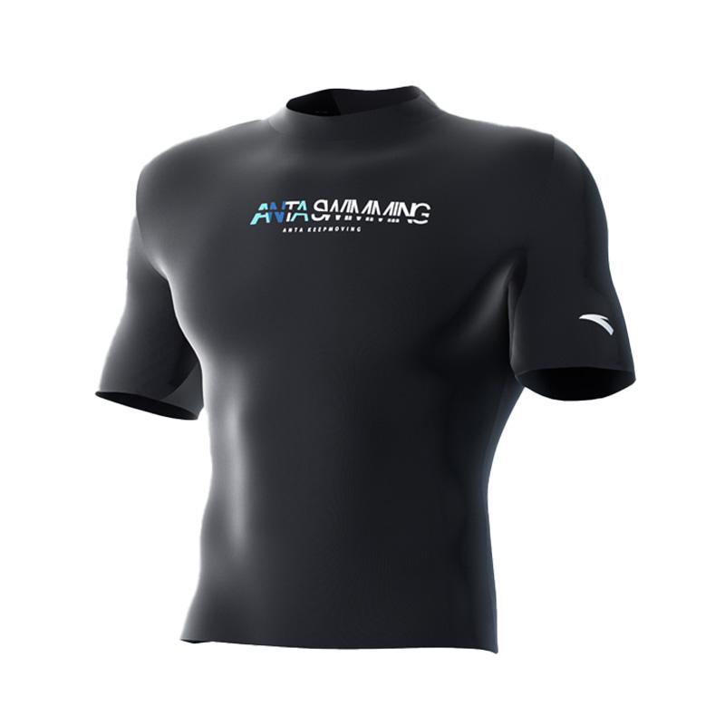 

Anta Профессиональный плавательный топ Дышащая беговая влагоотводящая фитнес-футболка Мужские топы Черный 9824232414 M