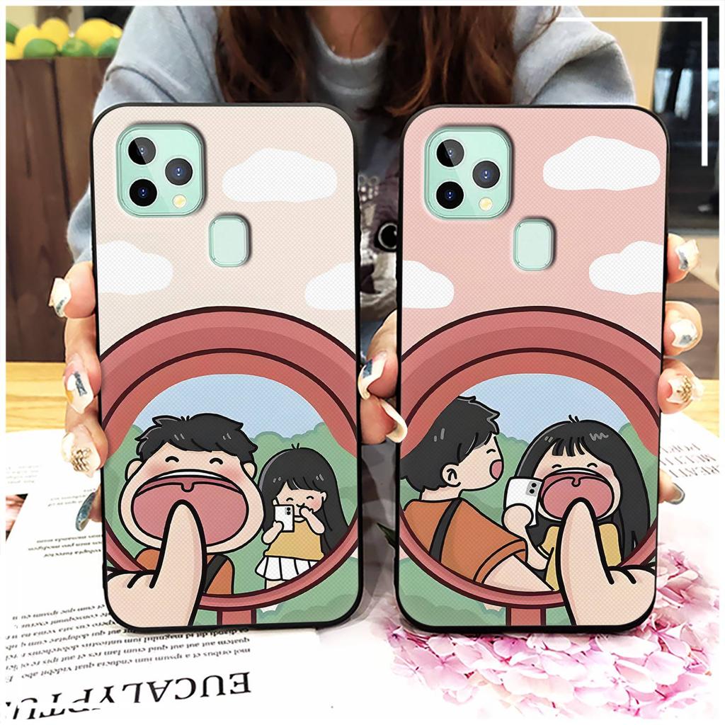 Anti-knock Cartoon Phone Case For Oukitel C22 Protective Soft case Cute Silicone Full wrap Couple Back Cover Waterproof