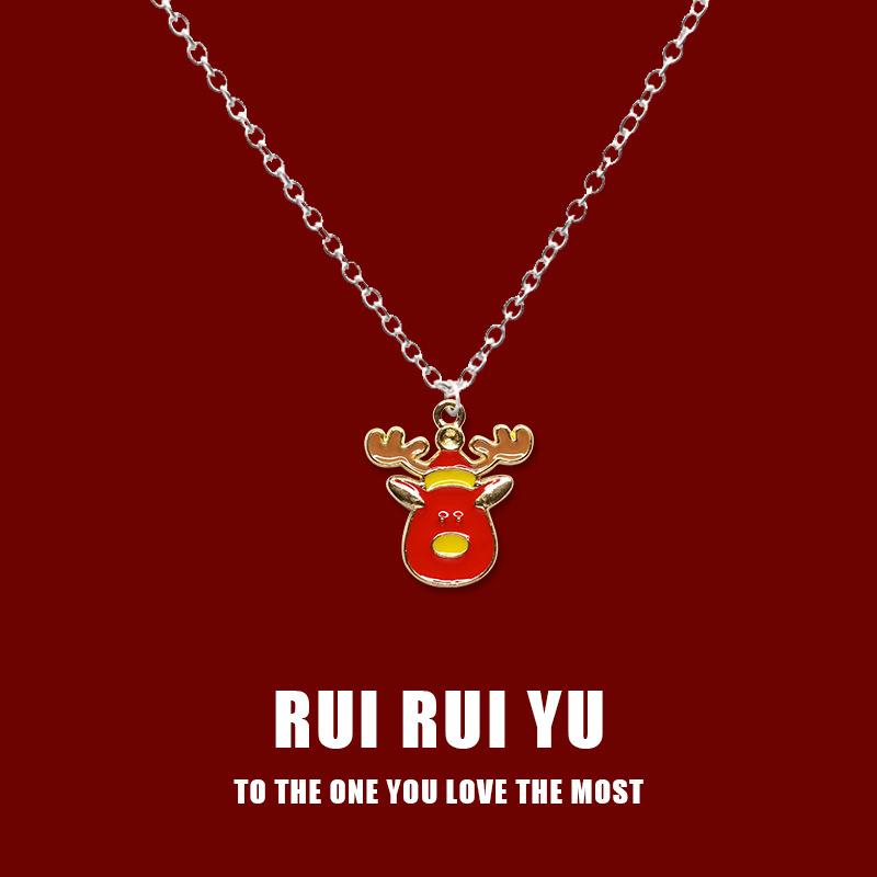 RUI RUI YU Christmas New Necklace Pendant JewelryPendant Necklace for Women Men Girlfriend Couple Lover Jewelry Gift